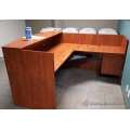 Autumn Maple L Suite Reception Desk with Transaction Counter